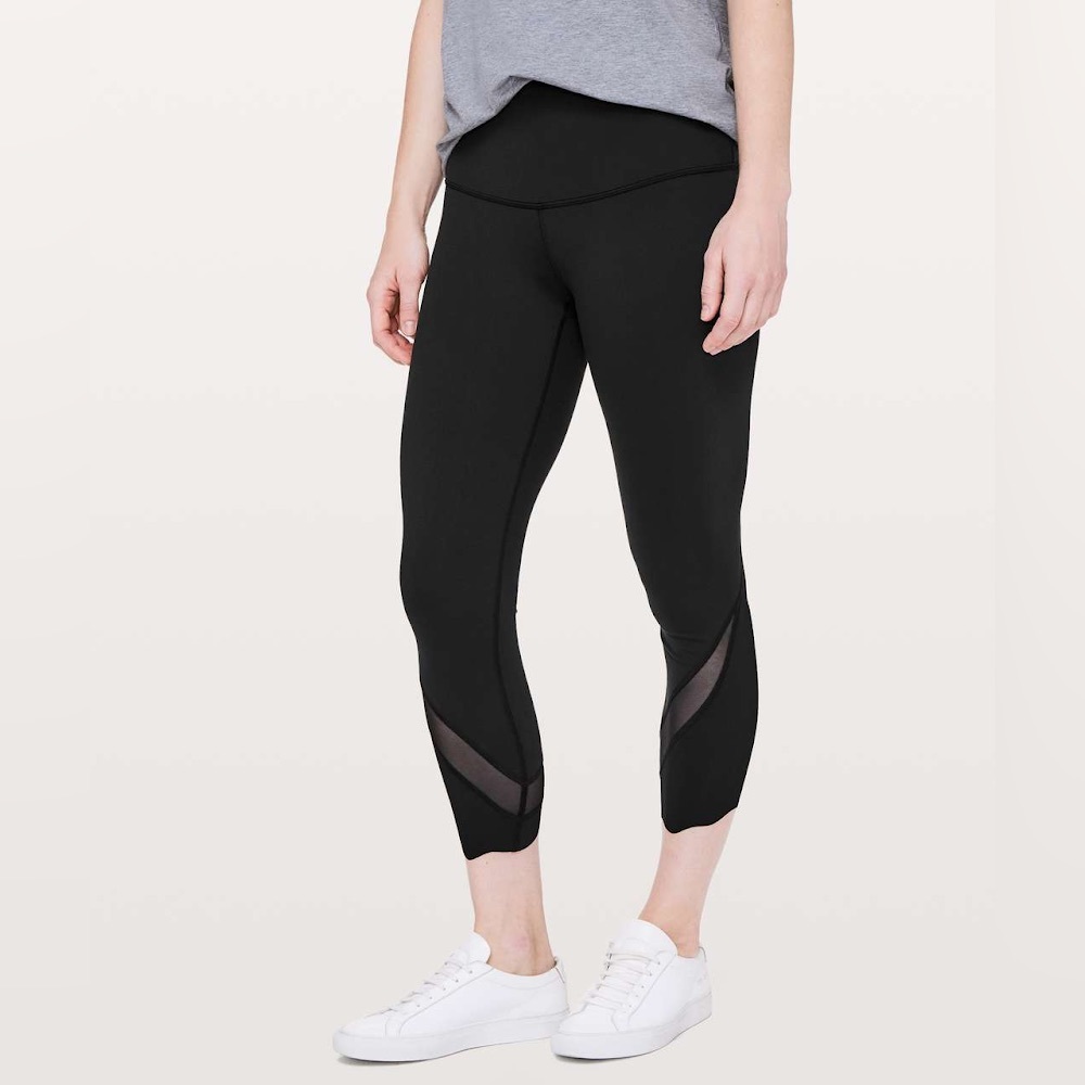 Lululemon WUNDER UNDER SCALLOPED HEM HIGH-RISE CROP 23" *LUXTREME ROLL DOWN